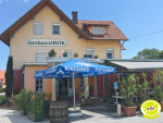 Gasthaus Amschl Außenansicht und Kiddyspace Gütesiegel