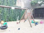 Buschenschank Preschitz Spielplatz mit Kies Kiddyspace